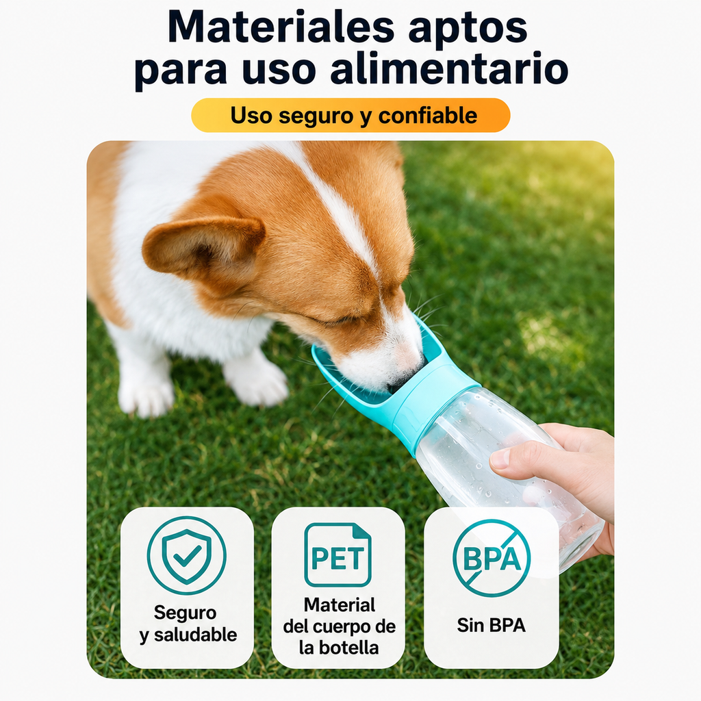 Botella De Agua Portátil Para Perros